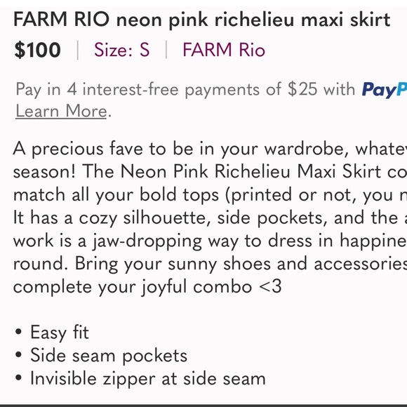 FARM Rio Richelieu maxi skirt - Picture 3 of 3